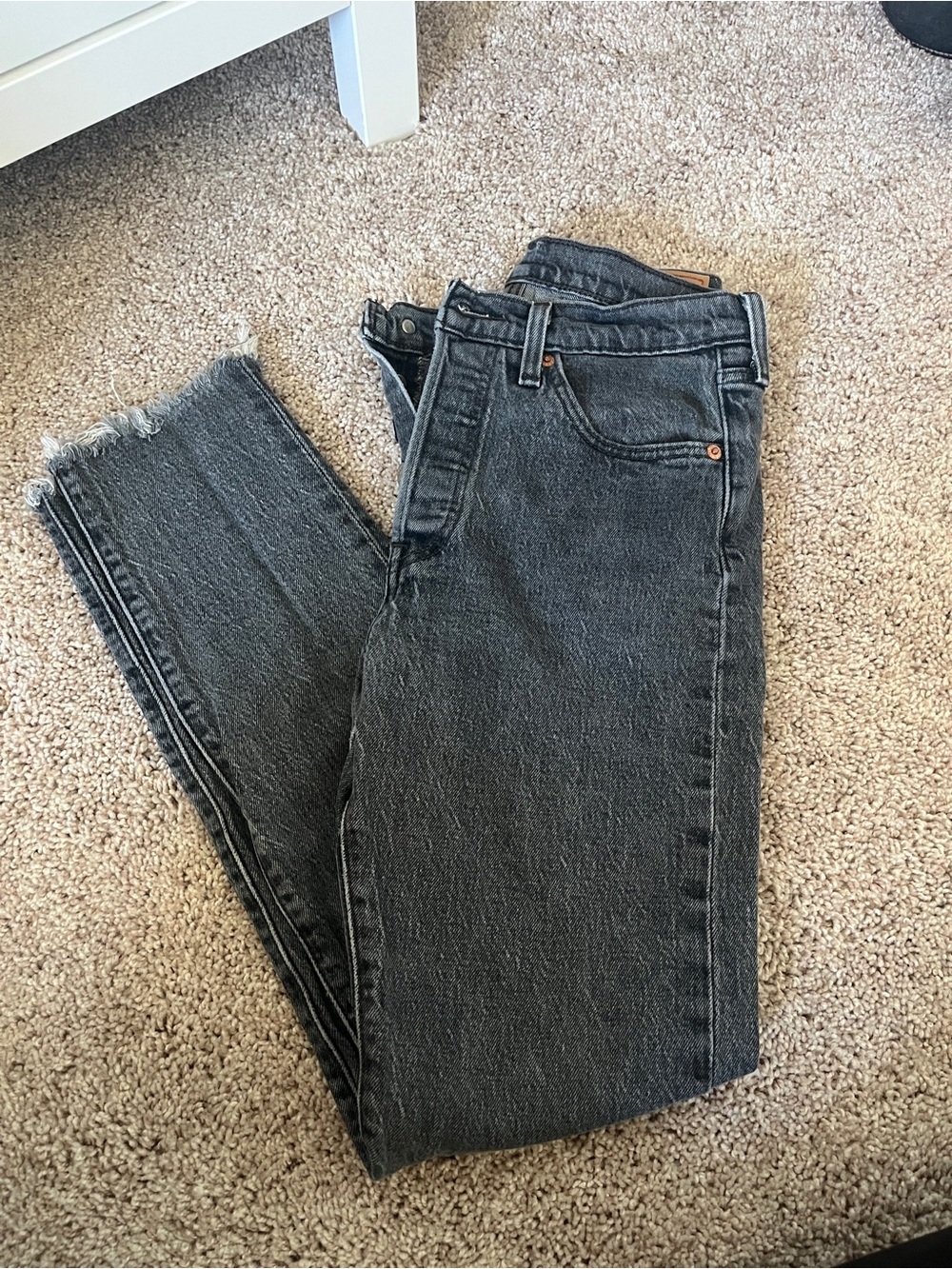 Levi's Black Washed High-Rise Jeans